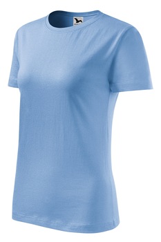 Tricou classic pentru femei Bumbac, Albastru deschis Tricou classic pentru femei Bumbac, Albastru deschis