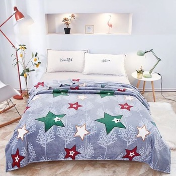 Patura Cocolino de pat dublu, 200/230, multicolor, Casa de Vis, F1B122 Patura Cocolino de pat dublu, 200/230, multicolor, Casa de Vis, F1B122