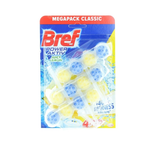 Odorizant Toaleta Bref Power Aktiv Lemon,3x50g