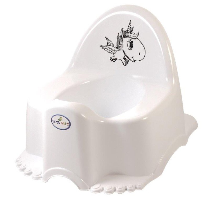 Olita muzicala Tega Baby Unicorn PO-055-103, Alb