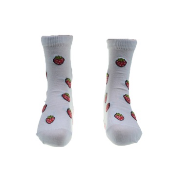 Sosete pentru fete Milusie 2232-CAPS, Alb, 18-20 cm Sosete pentru fete Milusie 2232-CAPS, Alb, 18-20 cm