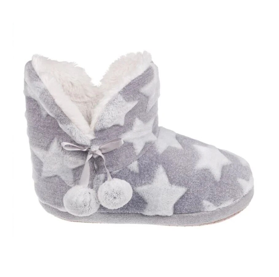 Botosi de casa din plus alb-gri, Frosty Stars, marimea 38-41