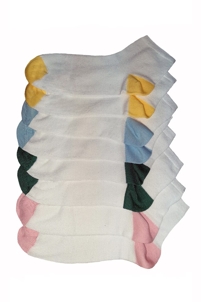 Set 8 perechi sosete multicolor, pentru femei, Paco, Multicolor.