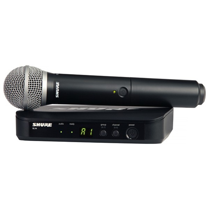 Sistem profesional wireless original Shure BLX24E-PG58, microfon si receiver