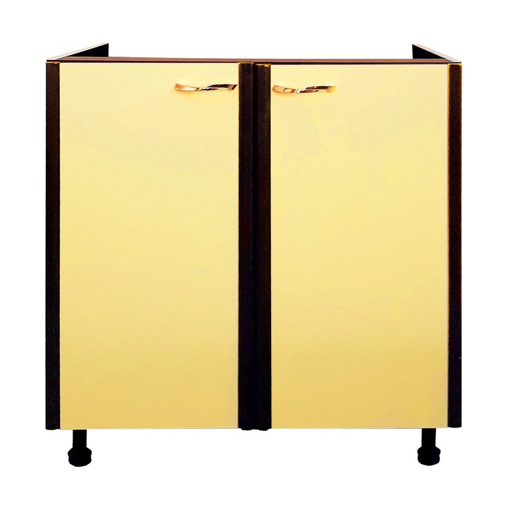 Masca chiuveta Sorento, Wenge /usi Galben cu cant soft, 80 x 52 x 82 cm
