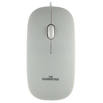 Mouse optic Manhattan Silhouette, 1000 dpi, USB, Alb Mouse optic Manhattan Silhouette, 1000 dpi, USB, Alb