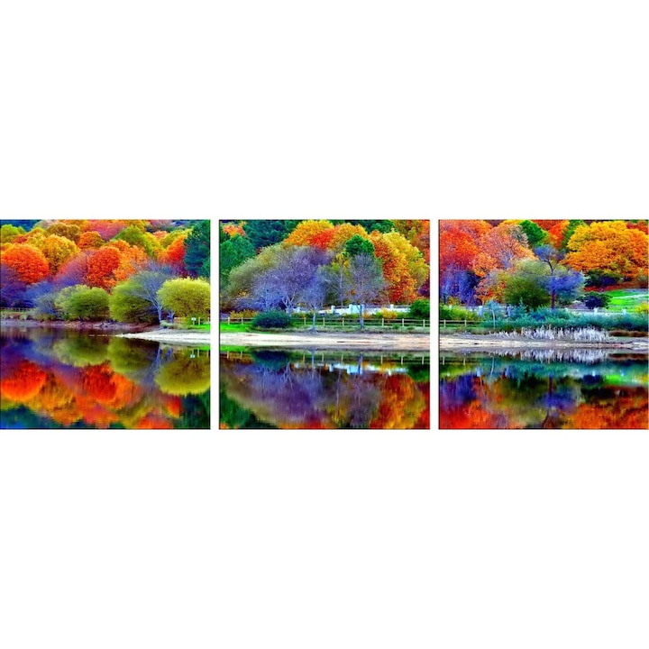 Комплект за рисуване DualView Startonight Цветовете на гората, 3 части, светещи в тъмното, 40 x 120 см (3 части x 40 x 40 см)