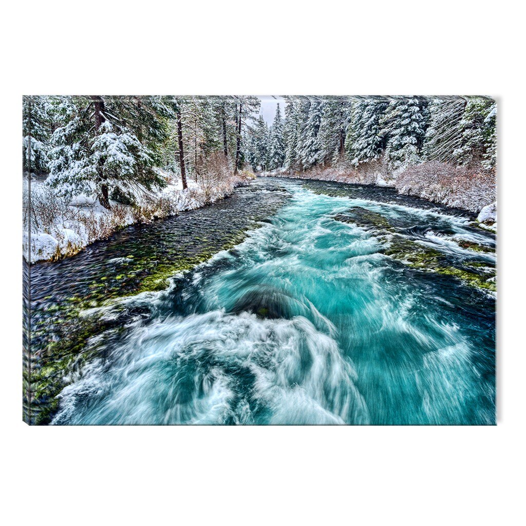 Tablou DualView Startonight Rau pe timp de Iarna, luminos in intuneric, 80 x 120 cm