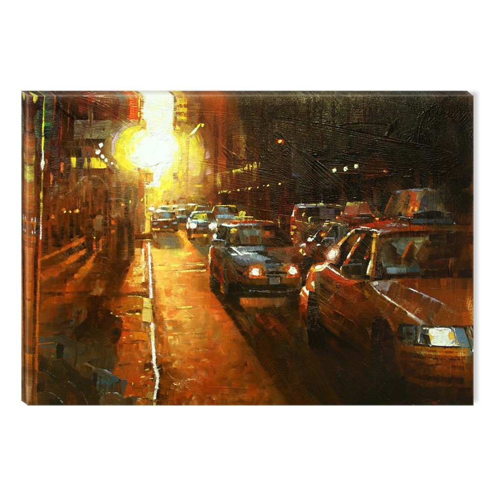 Tablou DualView Startonight New York Grunge, luminos in intuneric, 60 x 90 cm
