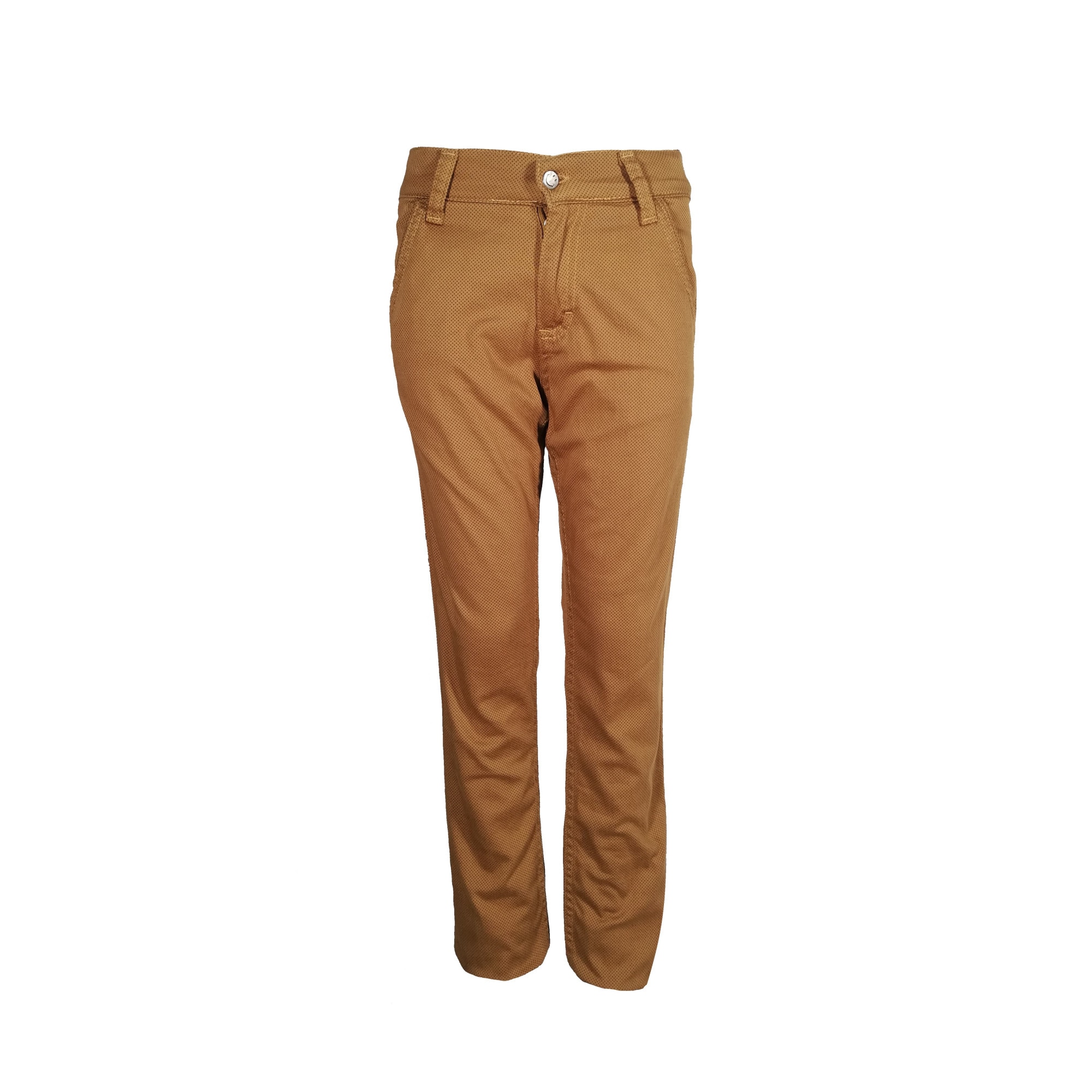 Pantaloni baieti, din bumbac, maro deschis