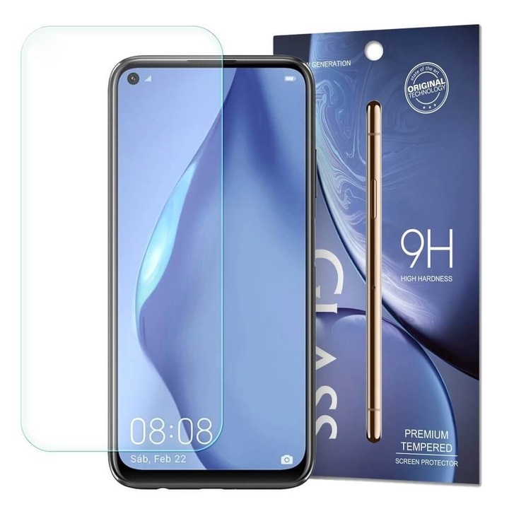 Протектор, съвместим с Huawei P40 Lite / Nova 7i / Nova 6 SE, 9H закалено стъкло, подходящ за калъф