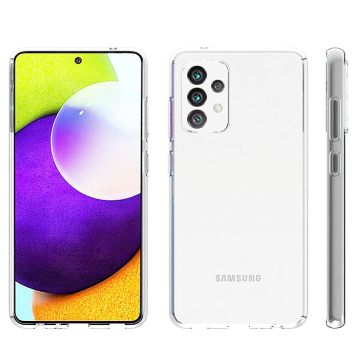 Силиконов Кейс за Samsung Galaxy A52 5G, Удароустойчив, Мек, Прозрачен
