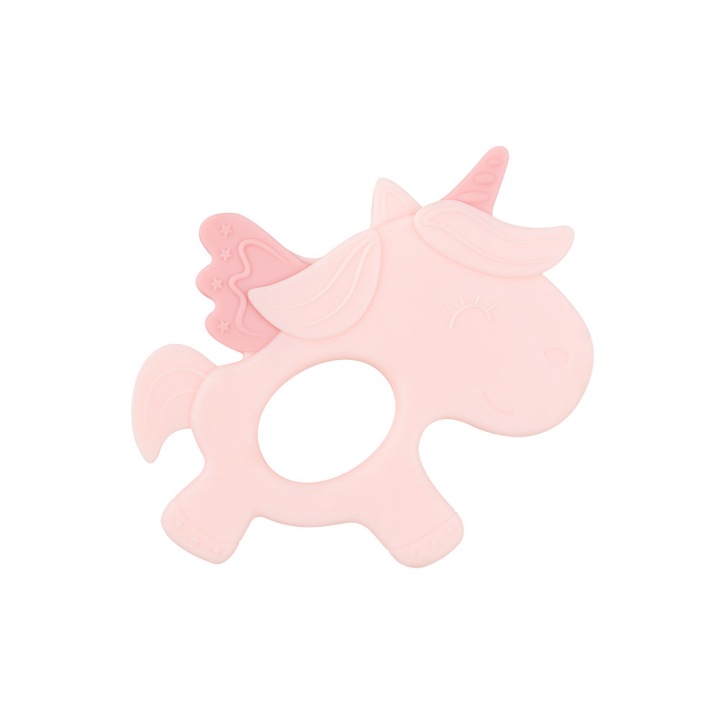 Jucarie dentitie din silicon KikkaBoo Unicorn Pink