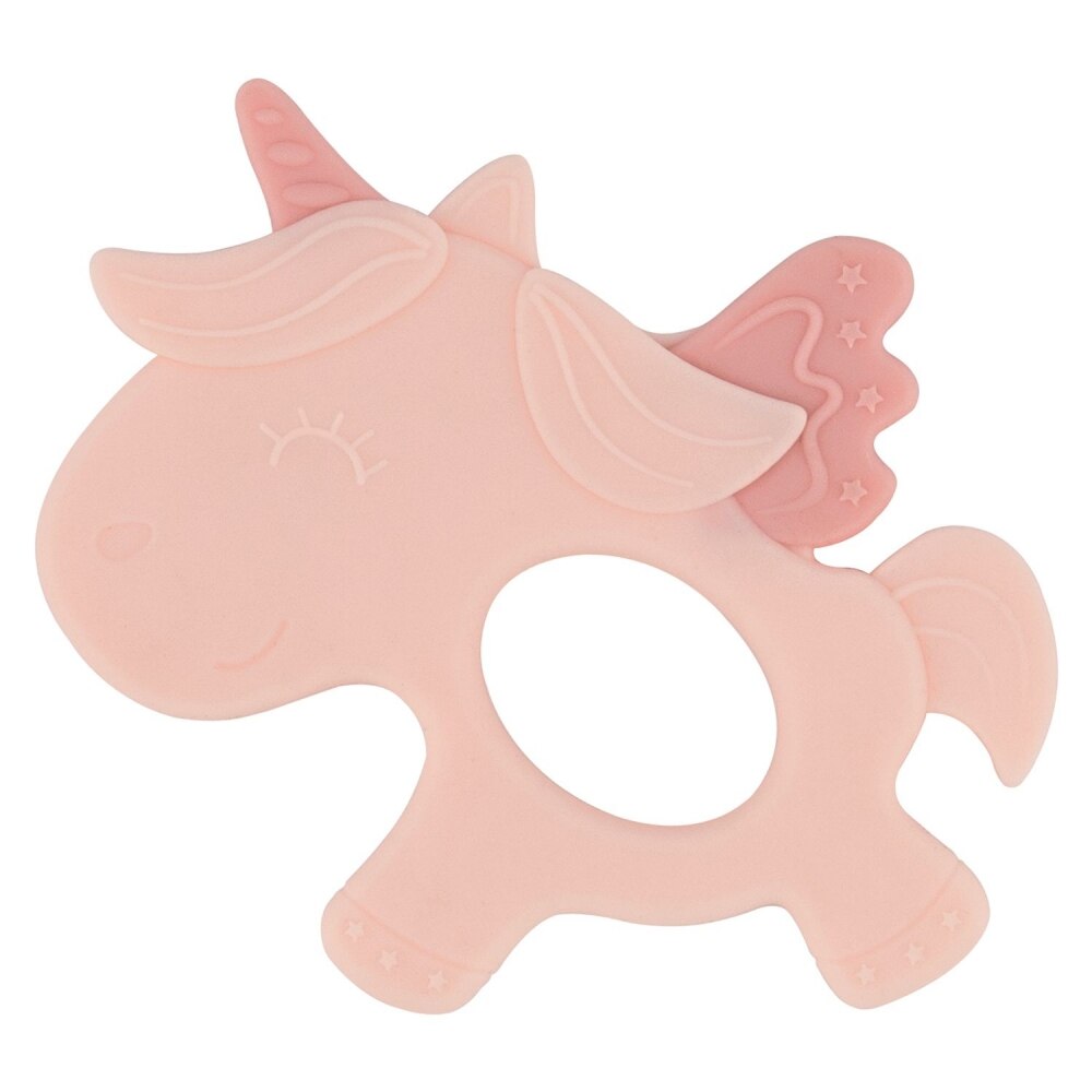 Jucarie dentitie din silicon KikkaBoo Unicorn Pink