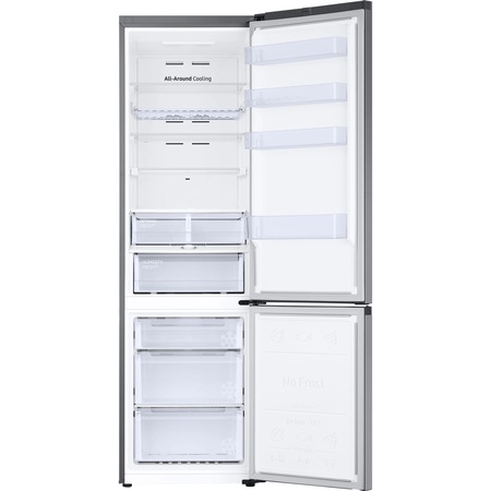 Combina frigorifica Samsung RB38T676CS9/EF, 385 l, NoFrost, Compresor Digital Inverter, All around coooling, Optimal Fresh Zone, Clasa C, H 203 cm, Inox