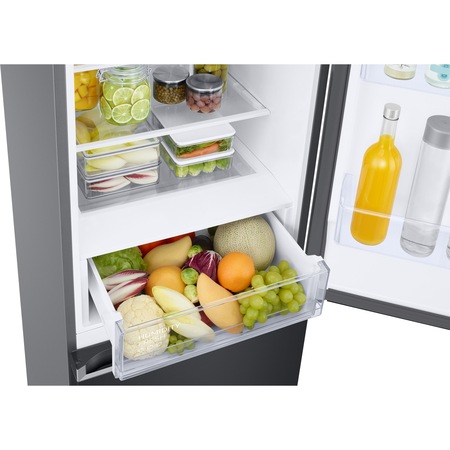 Combina frigorifica Samsung RB38T600DB1/EF, 385 l, Clasa D, NoFrost, Compresor Digital Inverter, All around coooling, H 203 cm, Inox negru