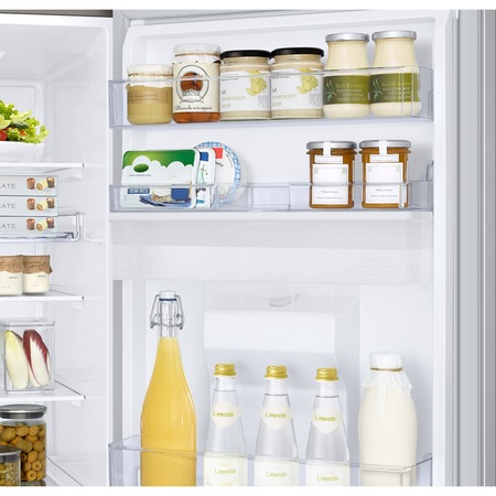 Combina frigorifica Samsung RB34T652ESA/EF, 331 l, NoFrost, Compresor Digital Inverter, All around coooling, Dozator apa, Clasa A++, H 185 cm, Metal Graphite