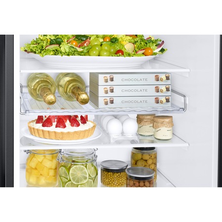 Combina frigorifica Samsung RB34T672EBN/EF, 340 l, Clasa E, NoFrost, Compresor Digital Inverter, All around coooling, H 185 cm, Negru