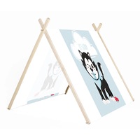 Cort Art Kids pentru copii cu cadru din lemn natural si panza, Cainele de Paza, Decoratiuni, Latime 120 cm x Inaltime 115 cm x Adancime 150 cm