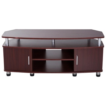 Comoda TV Homcom, Portabila, Doua rafturi, PAL, 120x39x52 cm, Maro Comoda TV Homcom, Portabila, Doua rafturi, PAL, 120x39x52 cm, Maro