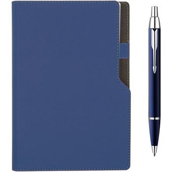 Set Parker Pix IM lac albastru + agenda-notes A5 cu spira metalica Set Parker Pix IM lac albastru + agenda-notes A5 cu spira metalica