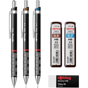 Set Rotring creion mec. 0.5/0.7/Pix Tikky Black + mina 0.5/0.7 + radiera Tikky 30 Set Rotring creion mec. 0.5/0.7/Pix Tikky Black + mina 0.5/0.7 + radiera Tikky 30