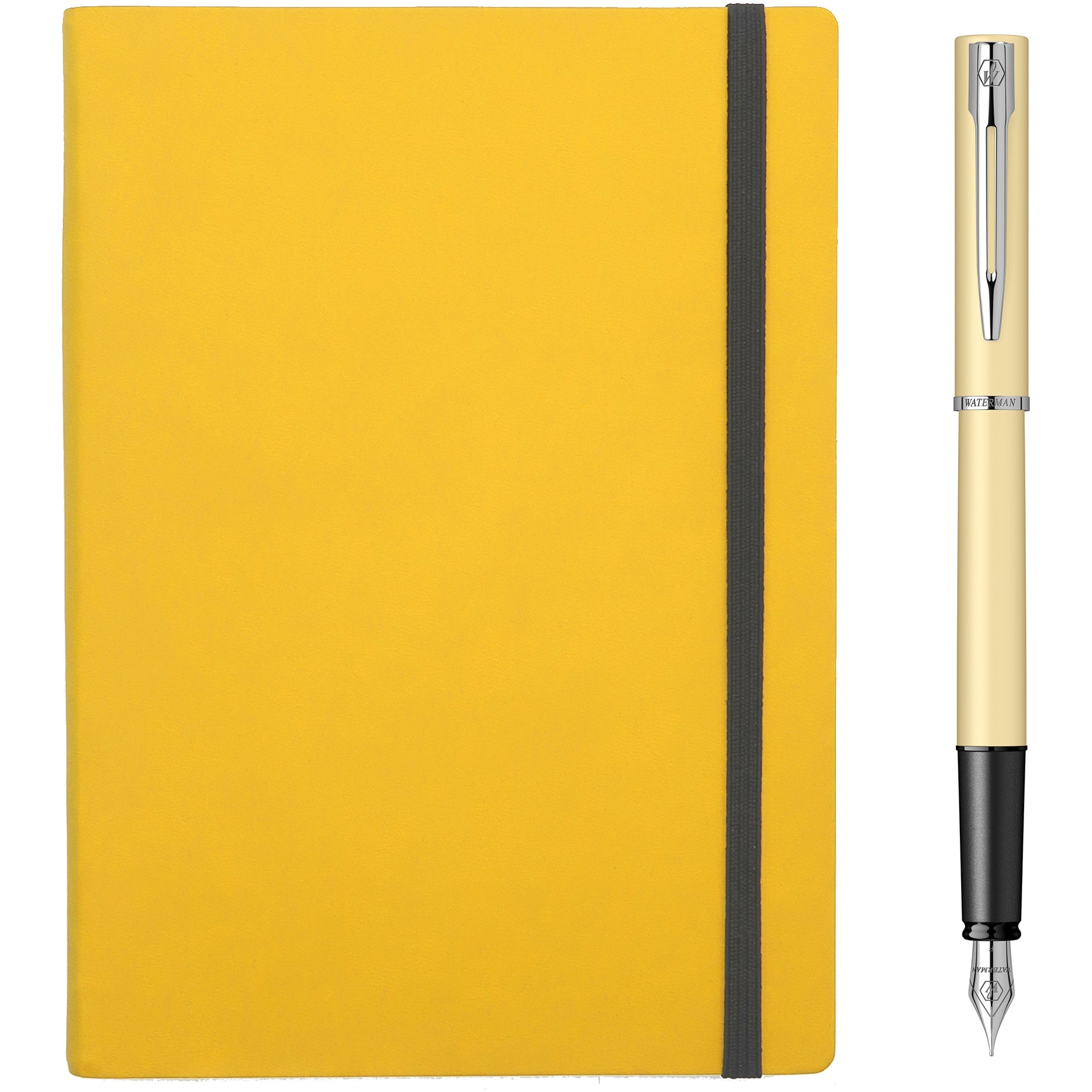 Stilou Waterman Allure pastel yellow + notes A5 cu elastic