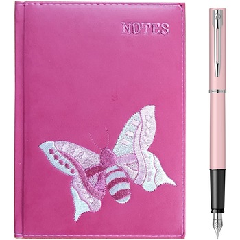 Stilou Waterman Allure pastel pink + agenda A5 brodata Stilou Waterman Allure pastel pink + agenda A5 brodata