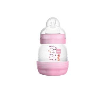 Biberon din polipropilena cu tetina din silicon 130 ml 0 luni MAM Anti-Colic 718519, Roz Biberon din polipropilena cu tetina din silicon 130 ml 0 luni MAM Anti-Colic 718519, Roz