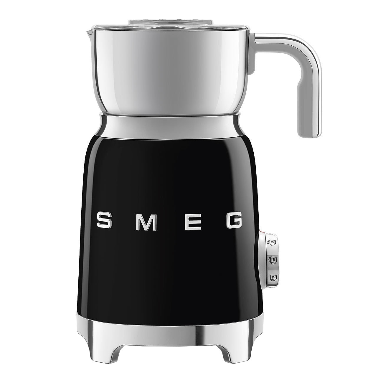 Aparat spumare lapte Smeg MFF01BLEU, 500 W, 6 functii, Negru