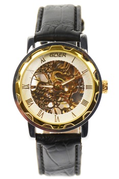 Ceas barbati mecanic, business, elegant GOER, auriu - G206NAGOLD Ceas barbati mecanic, business, elegant GOER, auriu - G206NAGOLD