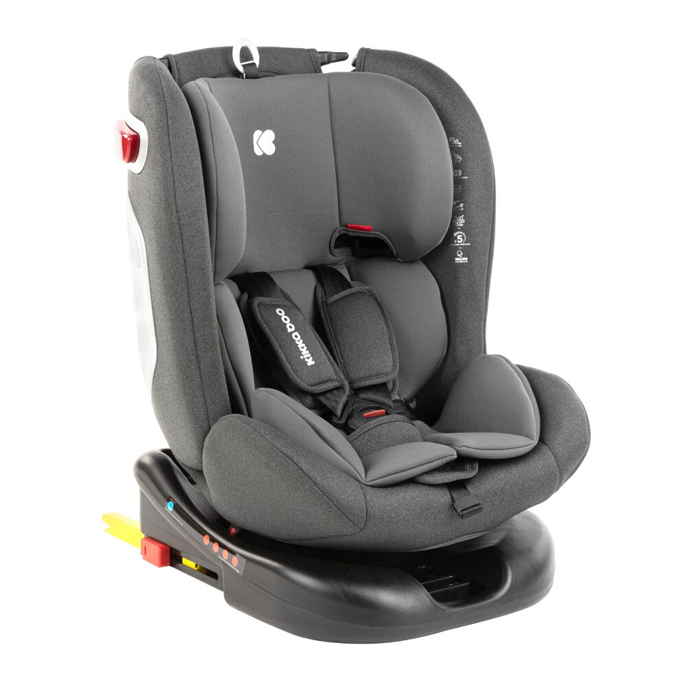 Scaun auto cu isofix 0-1-2-3 (0-36 kg) KikkaBoo Cruz 2020 Black