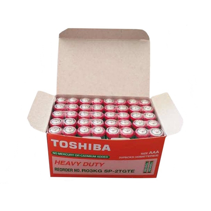 Baterii alcaline Toshiba, AAA, 40 bucati/ cutie AAA