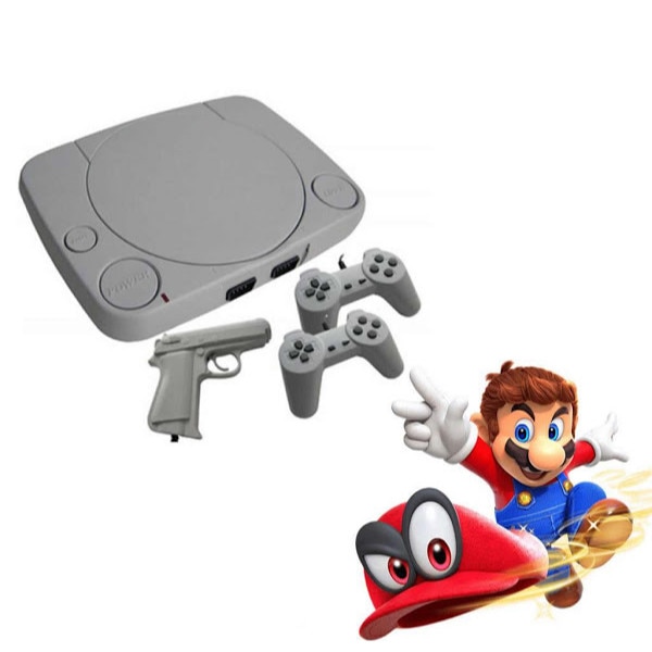 Consola de jocuri SIKS® video retro, 2 x controller, 1 x pistol, 16 jocuri