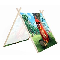 cort art kids pentru copii cu cadru din lemn natural si panza red angry birds movie decoratiuni latime 120 cm x inaltime 115 cm x adancime 150 cm imagen 57_0_
0