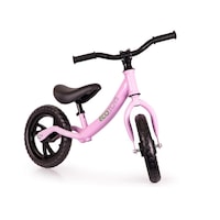 Bicicleta iMK® de echilibru fara pedale, +18 luni, reglare pe inaltime a cadrului metalic si ghidonului, roti EVA care nu zgarie podeaua, scaun conturat ergonomic, roz