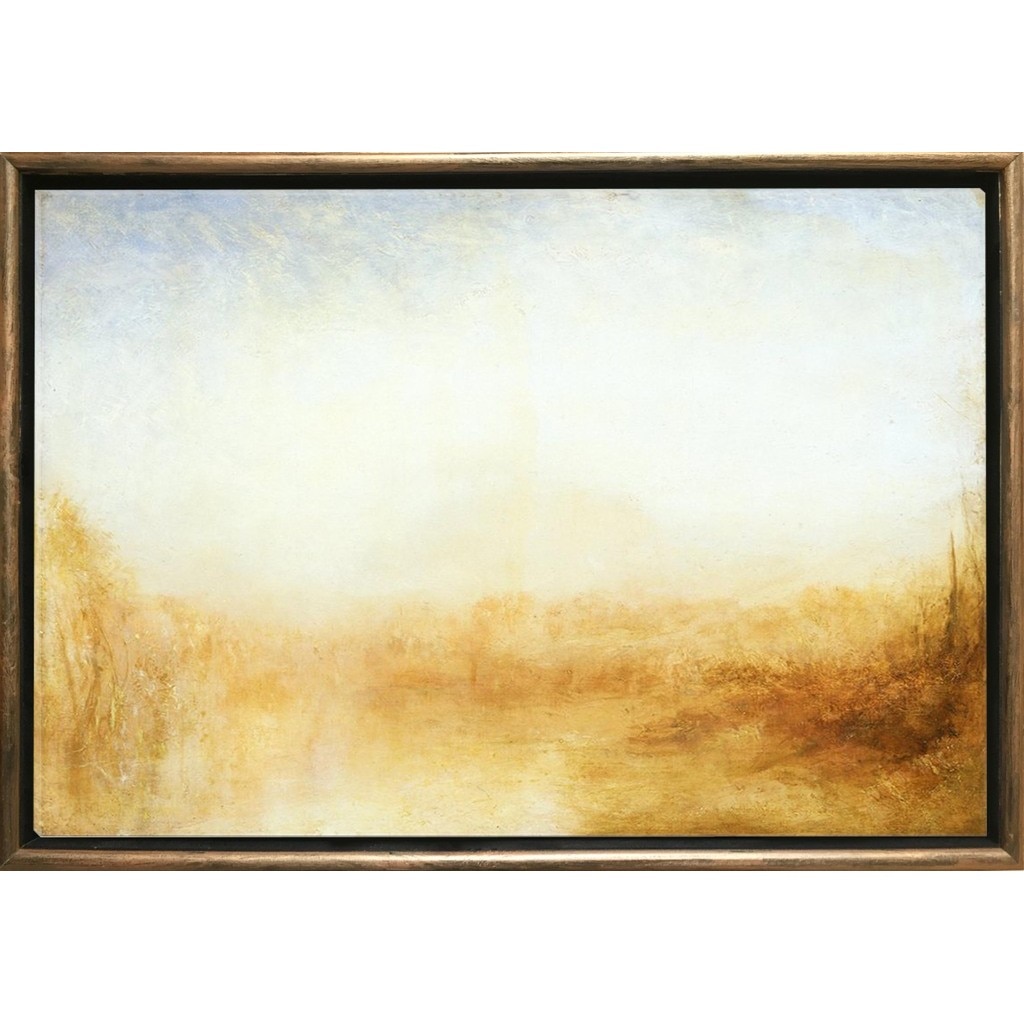 Tablou DualView Startonight Peisaj in 1840, Joseph Mallord William Turner, reproducere, Rama exterioara Luxury Bronze, luminos in intuneric, 70 x 100 cm