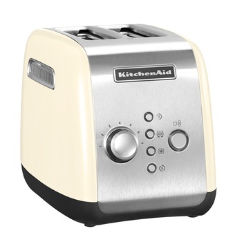 Prajitor de paine KitchenAid Almond Cream 5KMT221EAC, 1100W, 2 sloturi, Crem Prajitor de paine KitchenAid Almond Cream 5KMT221EAC, 1100W, 2 sloturi, Crem