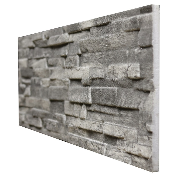 Panou decorativ din polistiren de imitatie piatra in relief, 656-2002, dimensiune 120x30x2 cm