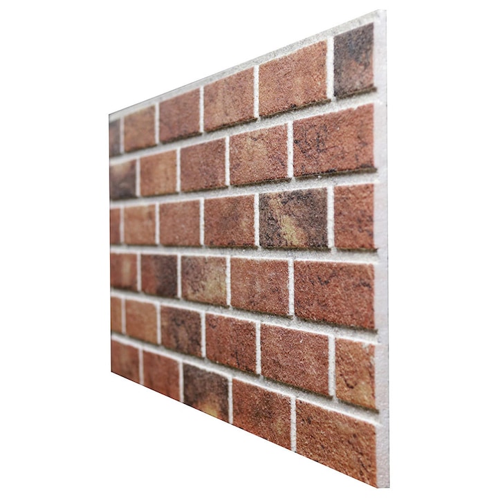 Panou decorativ din polistiren de imitatie caramida in relief, 653-216, 120x50x2 cm