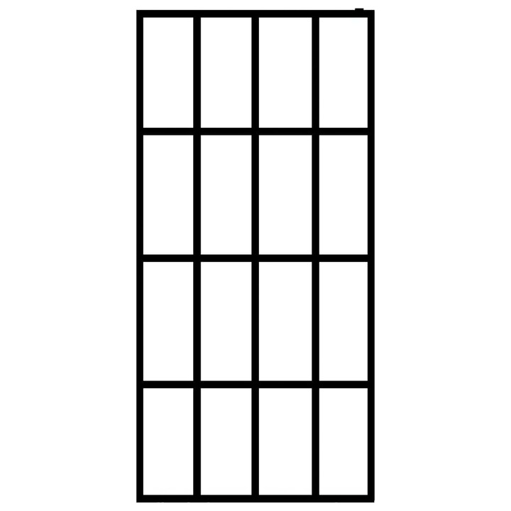 Paravan de dus walk-in vidaXL, 90x195 cm, sticla securizata mata, 22.49 kg