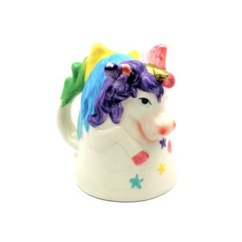 Cana figurina upside-down Unicorn, din ceramica, 320 ml Cana figurina upside-down Unicorn, din ceramica, 320 ml