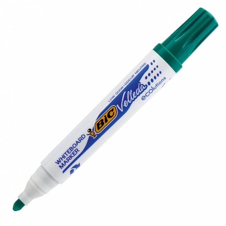 Маркер за бяла дъска BIC Eco Velleda 1701, объл връх, 5.0 мм, зелен