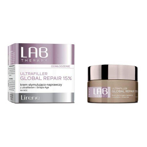 Crema reparatoare si regeneratoare de noapte Lirene Lab Therapy Ultrafiller Global Repair, 50ml