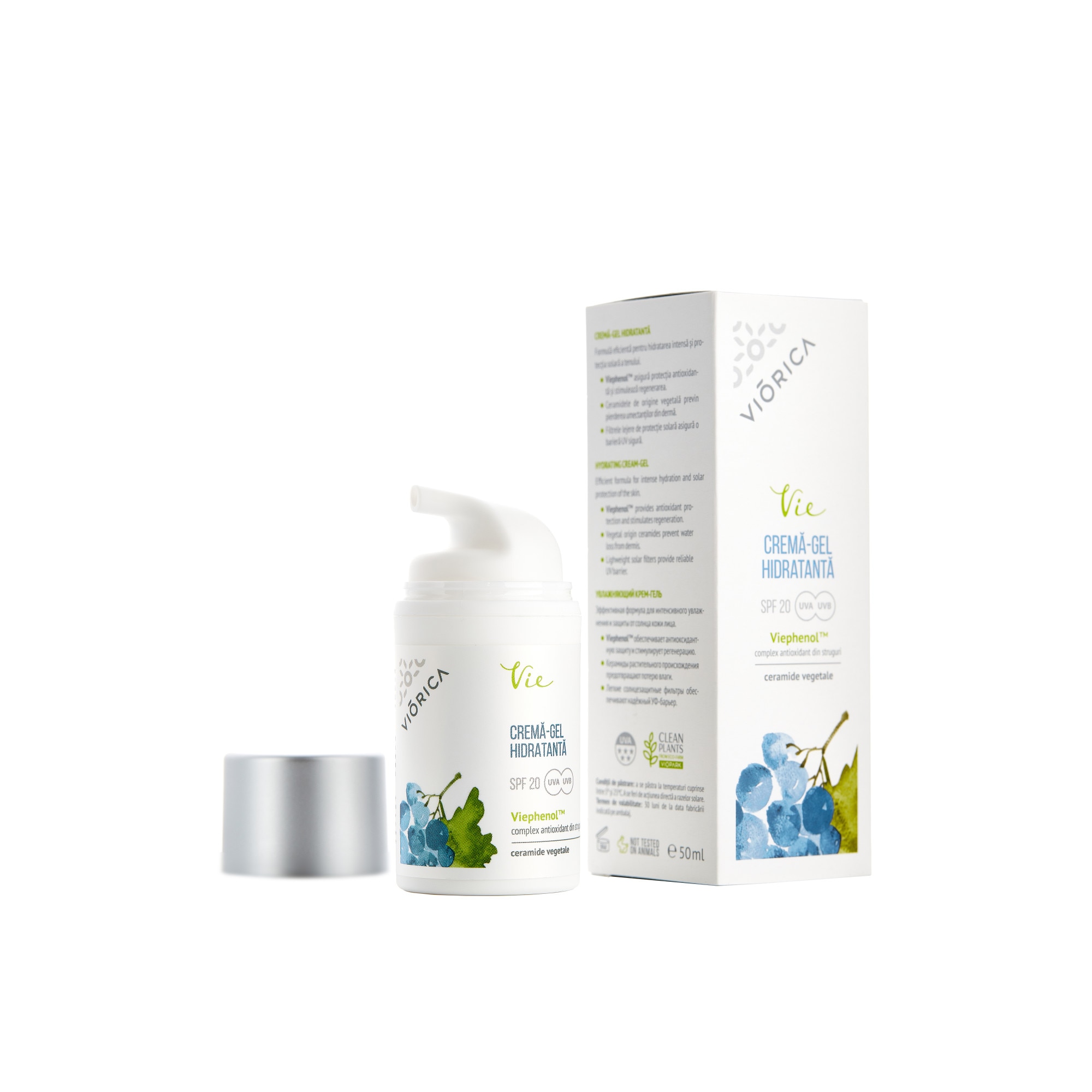 Crema-gel hidratanta SPF 20, Viorica Vie, 50 ml