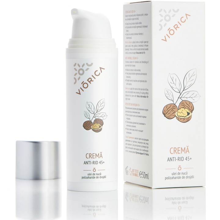 Crema de fata anti-rid 45+, Viorica, 50 ml