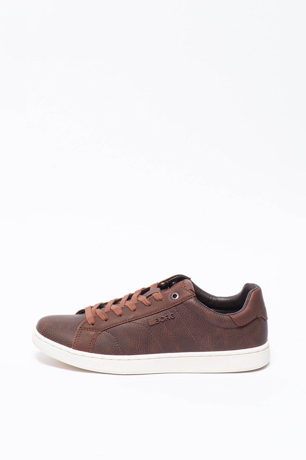 Björn Borg, Pantofi sport din piele ecologica cu aspect texturat, Maro, 40
