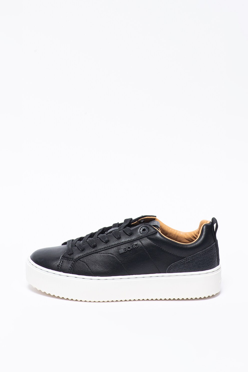 Björn Borg, Pantofi sport flatform din piele ecologica, Negru, 38