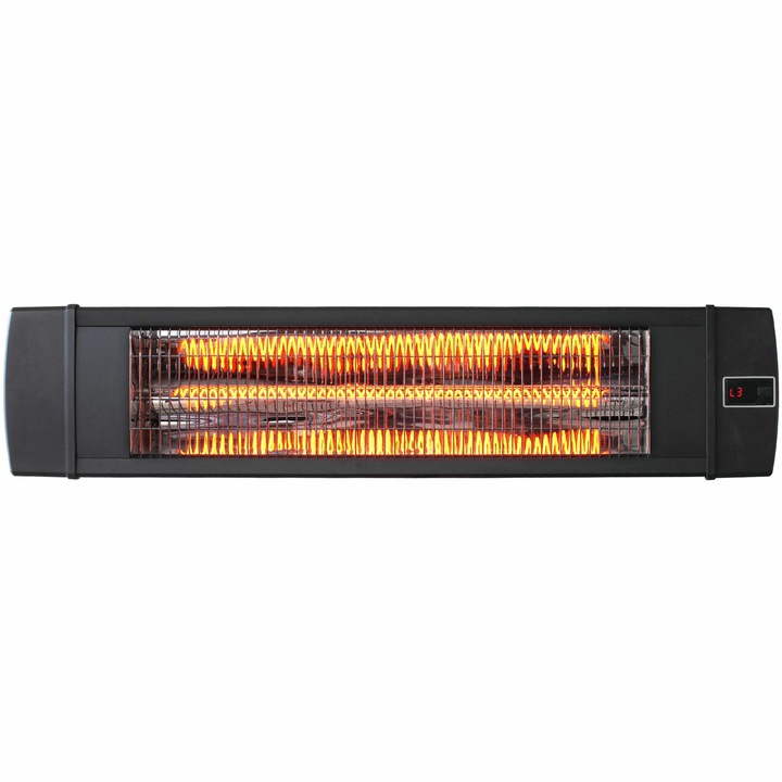 Elektromos teraszfűtés, szénszálas infravörös, Albatros, 4 fokozat, 2000 W, 880 x 200 x 85 mm