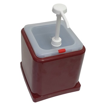 Dispenser pentru ketchup 2,2L, polipropilena cu capac si pompa Dispenser pentru ketchup 2,2L, polipropilena cu capac si pompa
